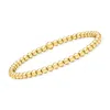 Rs Pure By Ross-simons Italian 4mm 18kt Gold Vermeil Bead Stretch Bracelet In Multi