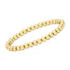 Rs Pure By Ross-simons Italian 5mm 18kt Gold Vermeil Bead Stretch Bracelet In Multi