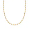 Rs Pure By Ross-simons Italian 5mm Sterling Silver And 18kt Gold Vermeil Bead Necklace In Gold