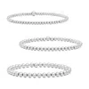 Rs Pure By Ross-simons Italian Sterling Silver Jewelry Set: 3 3-5mm Bead Stretch Bracelets In Multi