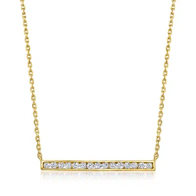 Rs Pure By Ross-simons Lab-grown Diamond Bar Necklace In 18kt Gold Over Sterling