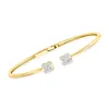 Rs Pure By Ross-simons Lab-grown Diamond Cuff Bracelet In 18kt Gold Vermeil In Multi