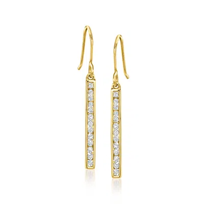 Rs Pure By Ross-simons Lab-grown Diamond Linear Bar Drop Earrings In 18kt Gold Over Sterling