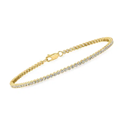Rs Pure By Ross-simons Lab-grown Diamond Tennis Bracelet In 14kt Yellow Gold In Orange