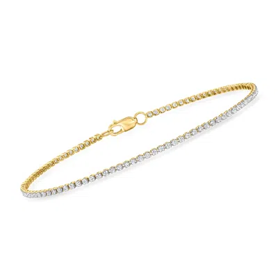 Rs Pure By Ross-simons Lab-grown Diamond Tennis Bracelet In 14kt Yellow Gold In Multi