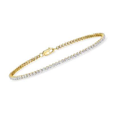 Rs Pure By Ross-simons Lab-grown Diamond Tennis Bracelet In 14kt Yellow Gold