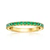 Rs Pure By Ross-simons Lab-grown Emerald Eternity Band In 18kt Gold Vermeil