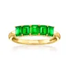 Rs Pure By Ross-simons Lab-grown Emerald Ring In 18kt Gold Vermeil