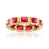 Rs Pure By Ross-simons Lab-grown Ruby Eternity Band In 18kt Gold Vermeil