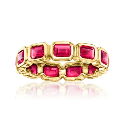 Rs Pure By Ross-simons Lab-grown Ruby Eternity Band In 18kt Gold Vermeil In Red