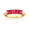 Rs Pure By Ross-simons Lab-grown Ruby Ring In 18kt Gold Vermeil