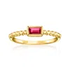 Rs Pure By Ross-simons Lab-grown Ruby Ring In 18kt Gold Vermeil