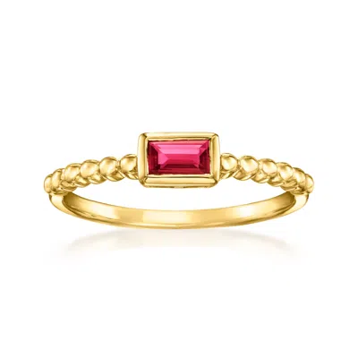 Rs Pure By Ross-simons Lab-grown Ruby Ring In 18kt Gold Vermeil