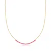 Rs Pure By Ross-simons Lab-grown Ruby Tennis-style Necklace In 18kt Gold Over Sterling