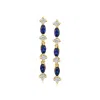 Rs Pure By Ross-simons Lab-grown Sapphire And . Lab-grown Diamond Drop Earrings In 18kt Gold Vermeil