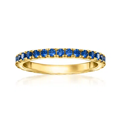 Rs Pure By Ross-simons Lab-grown Sapphire Eternity Band In 18kt Gold Vermeil