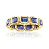 Rs Pure By Ross-simons Lab-grown Sapphire Eternity Band In 18kt Gold Vermeil