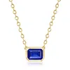 Rs Pure By Ross-simons Lab-grown Sapphire Necklace In 18kt Gold Vermeil In Gold