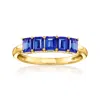 Rs Pure By Ross-simons Lab-grown Sapphire Ring In 18kt Gold Vermeil