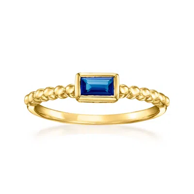 Rs Pure By Ross-simons Lab-grown Sapphire Ring In 18kt Gold Vermeil