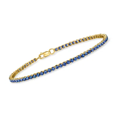 Rs Pure By Ross-simons Lab-grown Sapphire Tennis Bracelet In 18kt Gold Vermeil In Multi