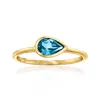 Rs Pure By Ross-simons London Blue Topaz Ring In 14kt Yellow Gold In Blue