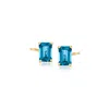 Rs Pure By Ross-simons London Blue Topaz Stud Earrings In 14kt Yellow Gold In Blue