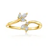 Rs Pure By Ross-simons Multi-shaped Lab-grown Diamond Bypass Ring In 18kt Gold Vermeil In White