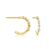 Rs Pure By Ross-simons Multi-shaped Lab-grown Diamond C-hoop Earrings In 18kt Gold Vermeil In Multi
