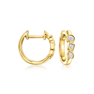 Rs Pure By Ross-simons Multi-shaped Lab-grown Diamond Hoop Earrings In 18kt Gold Vermeil