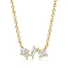 Rs Pure By Ross-simons Multi-shaped Lab-grown Diamond Necklace In 18kt Gold Over Sterling In Gold