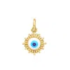 Rs Pure By Ross-simons Multicolored Enamel Evil Eye Charm In 14kt Yellow Gold In Gold
