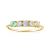Rs Pure By Ross-simons Opal 5-stone Ring In 14kt Yellow Gold In White