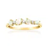 Rs Pure By Ross-simons Opal And Diamond Ring In 14kt Yellow Gold In Gold