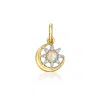 Rs Pure By Ross-simons Opal Celestial Charm With Diamonds In 14kt Yellow Gold In Gold