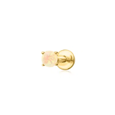 Rs Pure By Ross-simons Opal Flat-back Earrings In 14kt Yellow Gold
