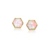 Rs Pure By Ross-simons Opal Geometric Earrings In 14kt Yellow Gold In Multi