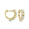 Rs Pure By Ross-simons Opal Huggie Hoop Earrings In 14kt Yellow Gold