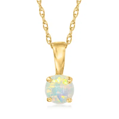 Rs Pure By Ross-simons Opal Pendant Necklace In 14kt Yellow Gold In Blue