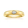 Rs Pure By Ross-simons Pear-shaped Lab-grown Diamond Ring In 18kt Gold Vermeil In White