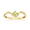 Rs Pure By Ross-simons Peridot Curvy Ring In 14kt Yellow Gold In Green