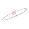 RS PURE BY ROSS-SIMONS PINK SAPPHIRE AND . DIAMOND BAR BRACELET IN 14KT ROSE GOLD