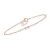 Rs Pure By Ross-simons Pink Sapphire And . Diamond Bar Bracelet In 14kt Rose Gold In Pink