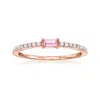 RS PURE BY ROSS-SIMONS PINK SAPPHIRE AND . DIAMOND RING IN 14KT ROSE GOLD