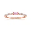 Rs Pure By Ross-simons Pink Sapphire And . Diamond Ring In 14kt Rose Gold In White