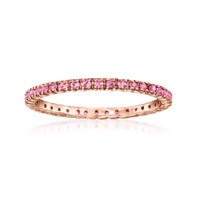 Rs Pure By Ross-simons Pink Sapphire Eternity Band In 14kt Rose Gold