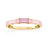 Rs Pure By Ross-simons Pink Sapphire Ring With Pink Enamel In 14kt Yellow Gold In Pink