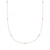 RS PURE BY ROSS-SIMONS PINK SAPPHIRE STATION NECKLACE IN 14KT ROSE GOLD