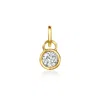 Rs Pure By Ross-simons Round Lab-grown Diamond Charm In 14kt Yellow Gold In Gold