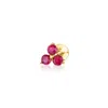 Rs Pure By Ross-simons Ruby Flat-back Stud Earrings In 14kt Yellow Gold In Red